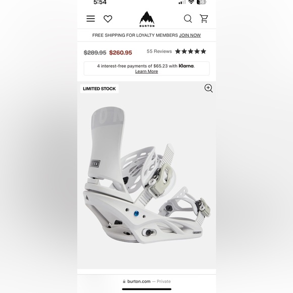 NIB- 2023 Burton Lexa Re:flex snowboard binding in cloud grey - Picture 6 of 12